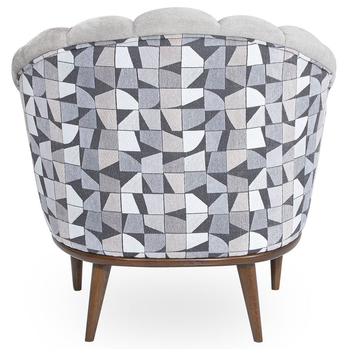 AICO Balboa Accent Chair in Warm Walnut