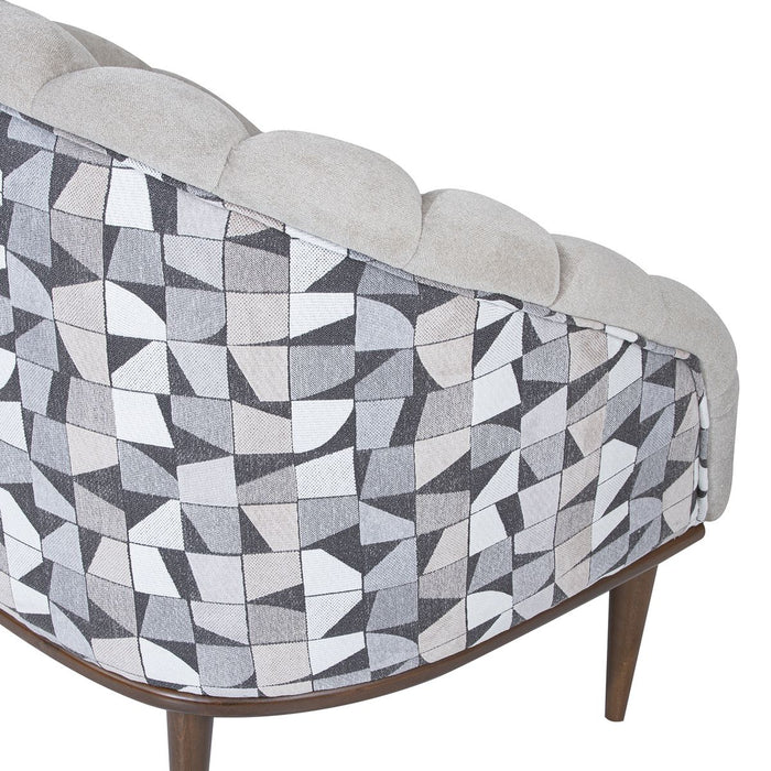 AICO Balboa Accent Chair in Warm Walnut