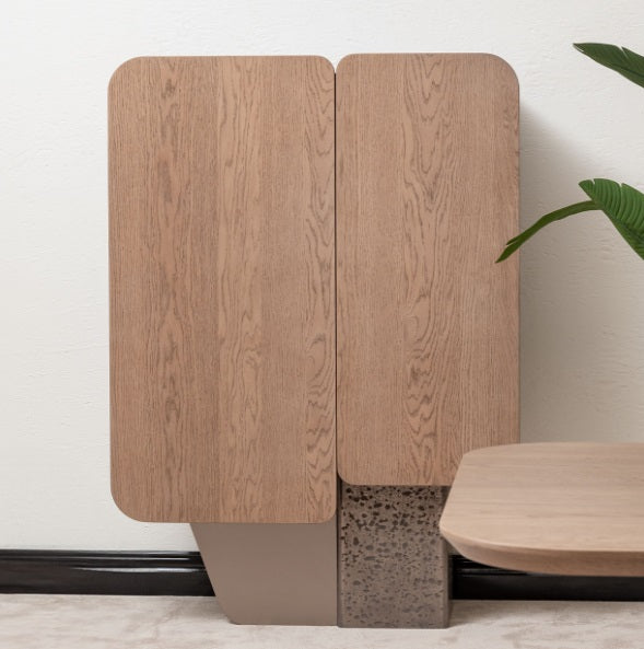 AICO Furniture Bristol Point Bar in Saddle Brown