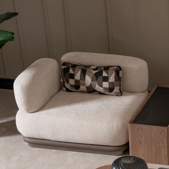 AICO Furniture Bristol Point LAF Chair in Saddle Brown