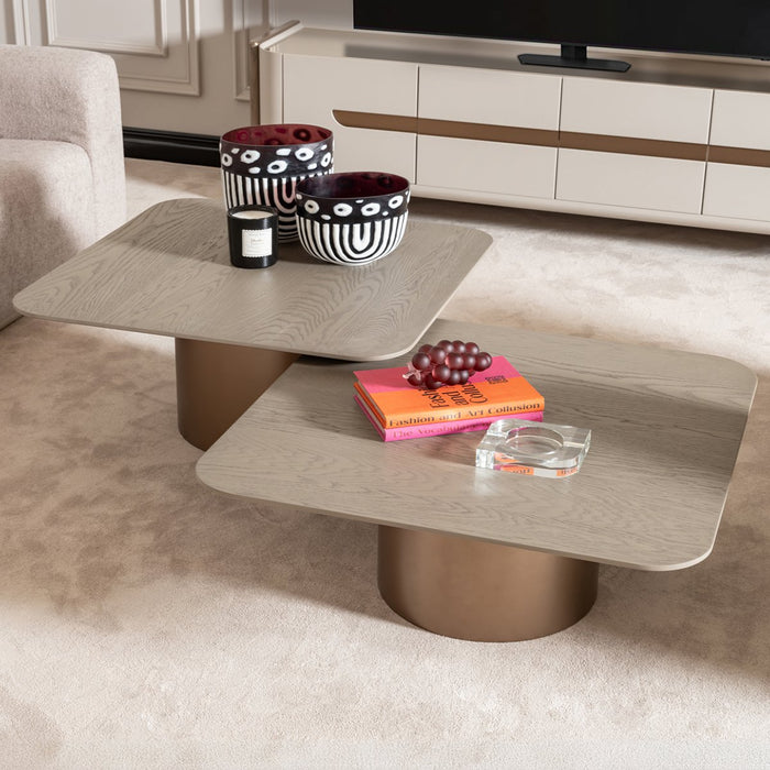 AICO Canberra Short Cocktail Table in Brown