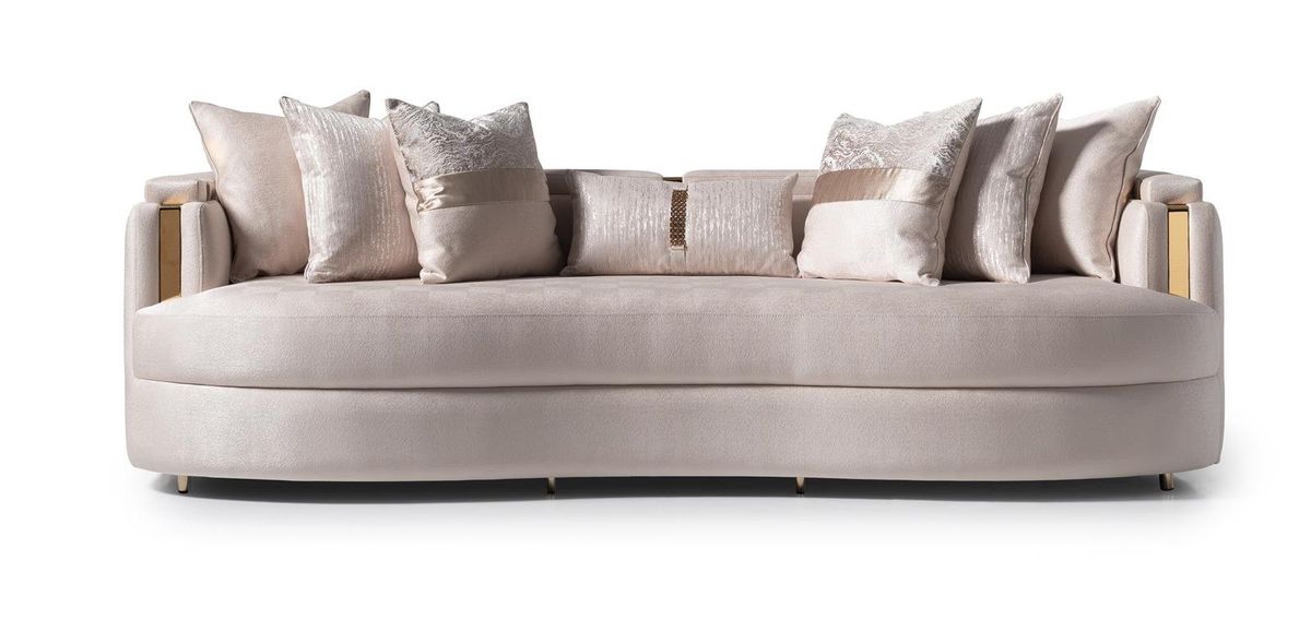 AICO Carmela Mansion Sofa in Shimmer Ivory image