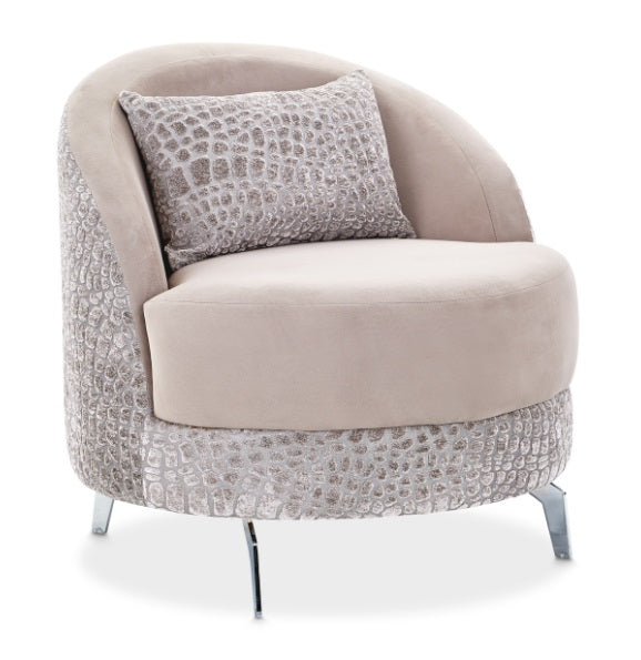 AICO Furniture Dion Chair in Stone/Silver