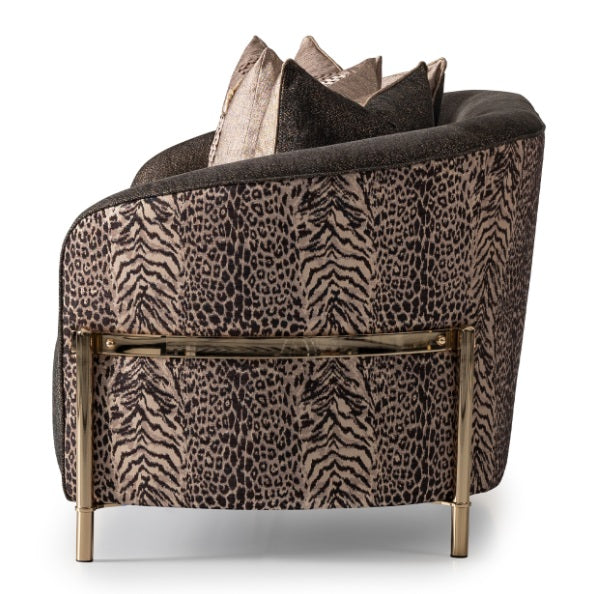 AICO Furniture Lisbon Loveseat in Onyx Gold