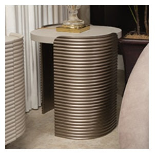 AICO Furniture Mod Dream End TableTall in Rich Champagne image