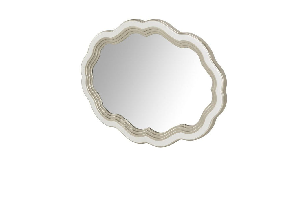 AICO London Place Wall Mirror in Creamy Pearl