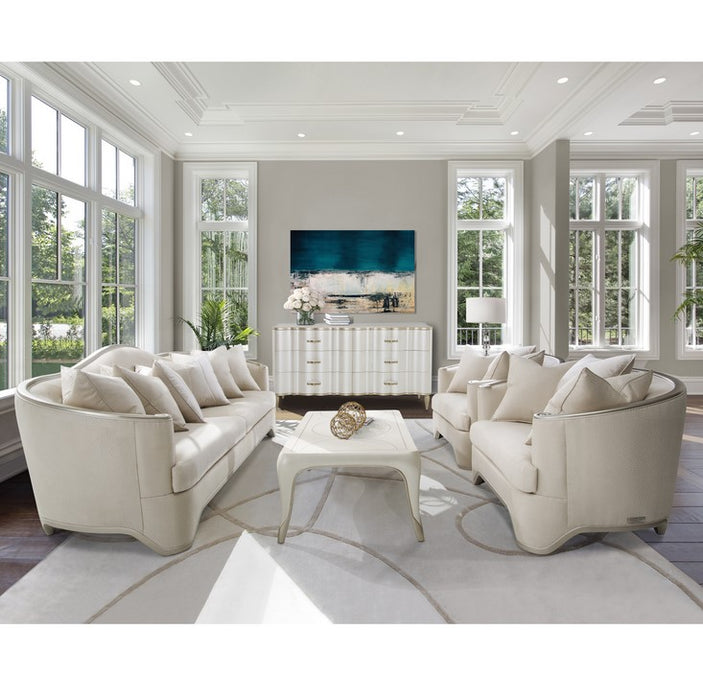 AICO London Place Chair & A Half in Light Champagne