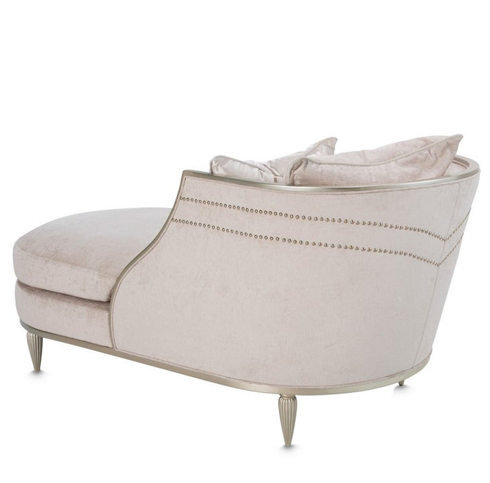 AICO London Place Chaise in Light Champagne