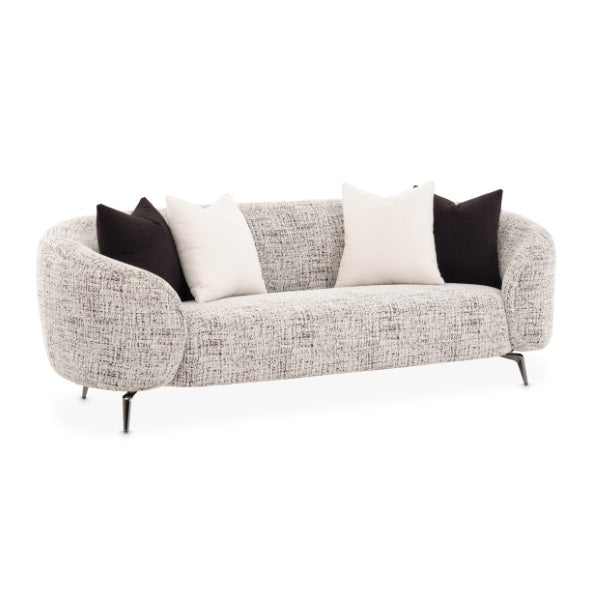 AICO Furniture Noir Sofa Cookie in Black Nickel