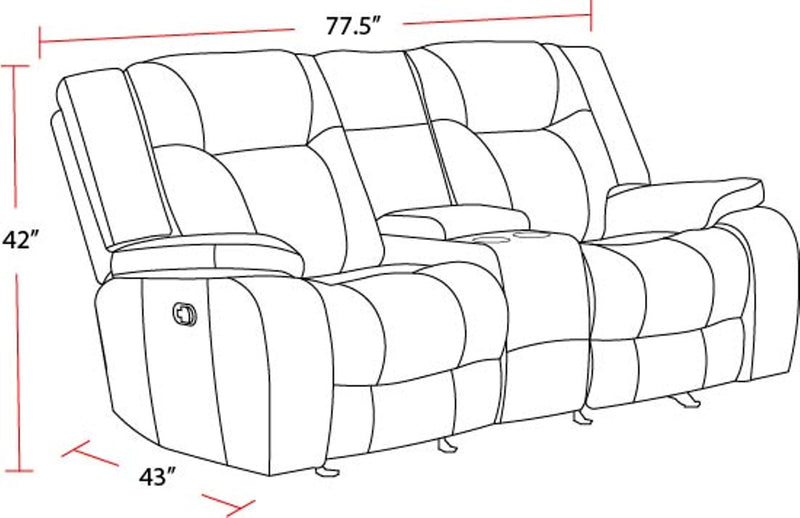 Parker Living Blake - Desert Taupe Reclining Console Loveseat