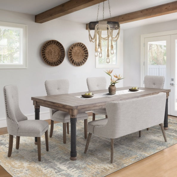 AICO Furniture Lighting Ranchero 6 Light Chandelier in Black