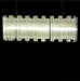 AICO Furniture Lighting Octavious Rectangular 6 Light Chandelier in Clear image