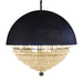 AICO Furniture Lighting Eclipse LED Light Chandelier with Black Dome in Clear image