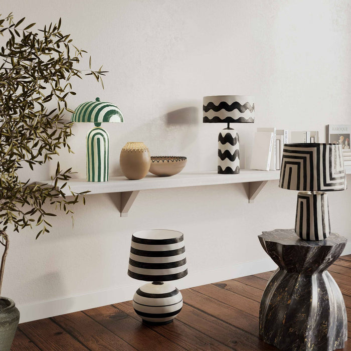 maiori-dark-green-striped-papier-mache-table-lamp-2