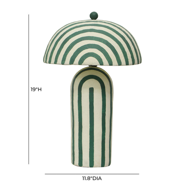 maiori-dark-green-striped-papier-mache-table-lamp-5