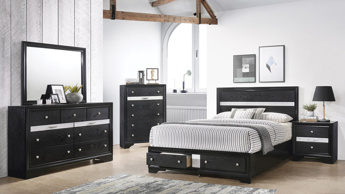 Matrix 5 Pc Queen Bed Black — Furniture City (CA)