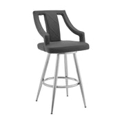 maxen-26-gray-faux-leather-and-brushed-stainless-steel-swivel-bar-stool-1