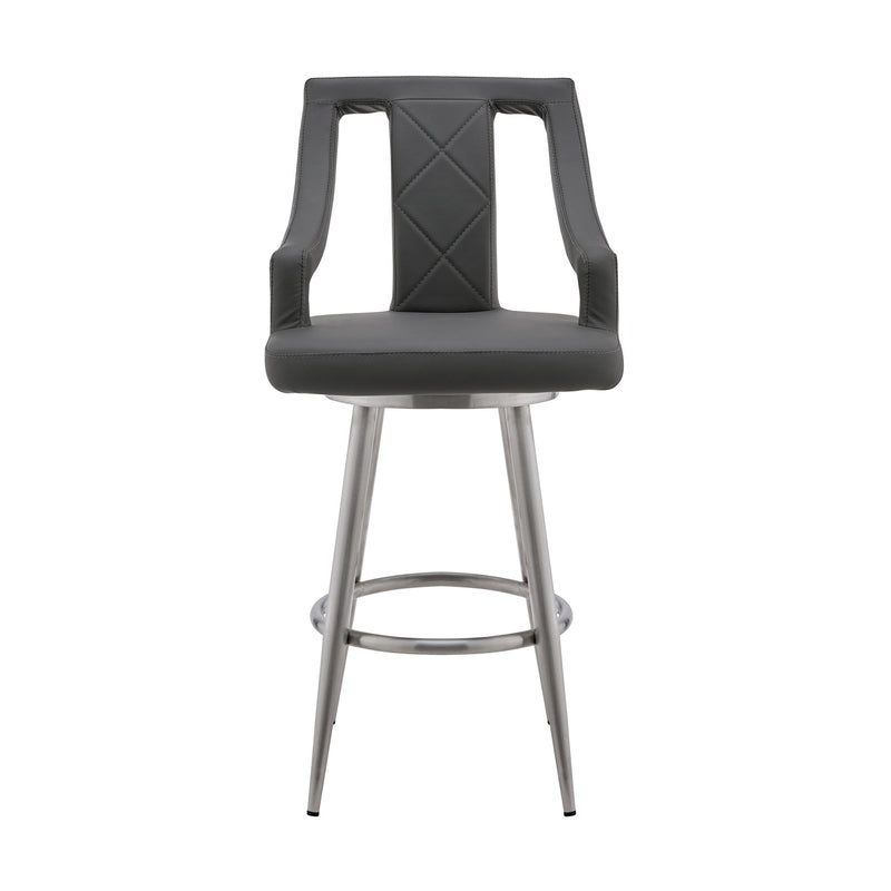 maxen-26-gray-faux-leather-and-brushed-stainless-steel-swivel-bar-stool-2