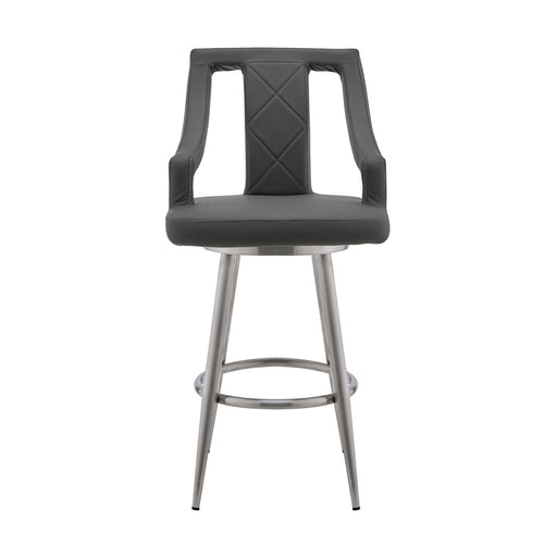 maxen-26-gray-faux-leather-and-brushed-stainless-steel-swivel-bar-stool-2