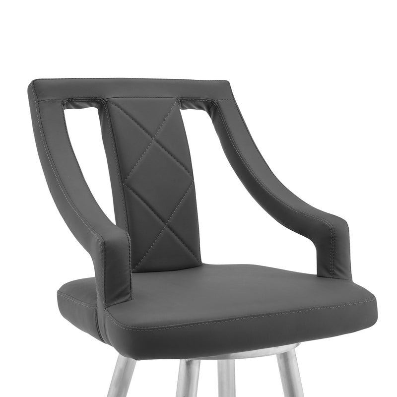maxen-26-gray-faux-leather-and-brushed-stainless-steel-swivel-bar-stool-3