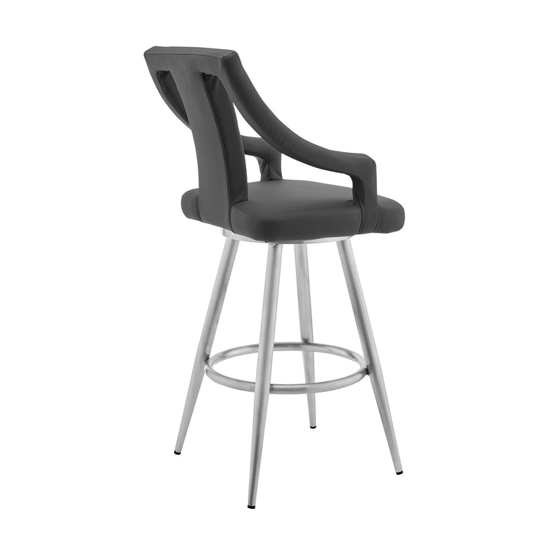 maxen-30-gray-faux-leather-and-brushed-stainless-steel-swivel-bar-stool-3