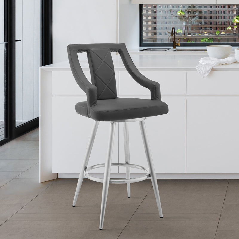 maxen-30-gray-faux-leather-and-brushed-stainless-steel-swivel-bar-stool-8