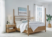 Parker House Escape - Bedroom Queen Poster Bed with 2 Nightstands