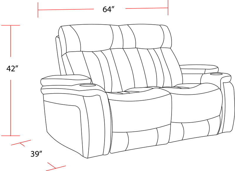 Parker Living Royce - Midnight Power Reclining Loveseat
