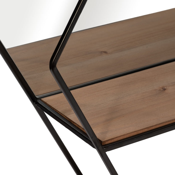 metal-24-hexagon-wall-shelf-w-mirror-brown-5