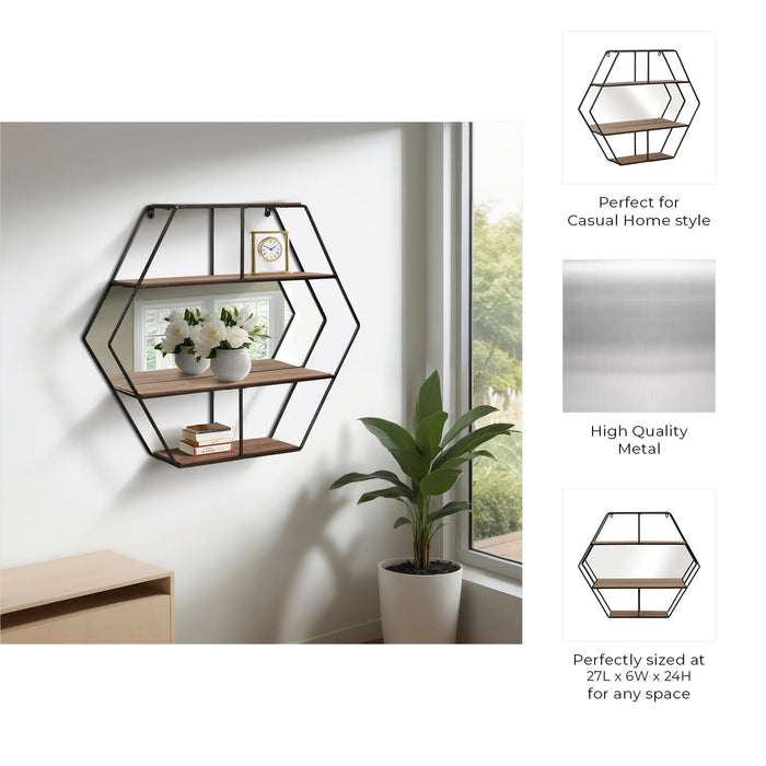 metal-24-hexagon-wall-shelf-w-mirror-brown-7