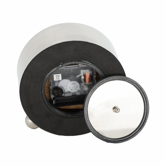 metal-5-round-wood-face-table-clock-silver-4