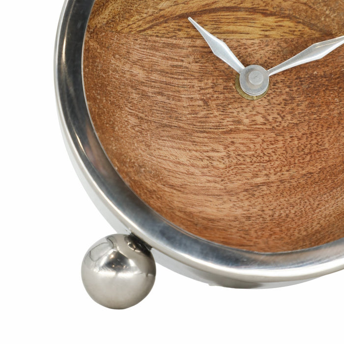 metal-5-round-wood-face-table-clock-silver-6
