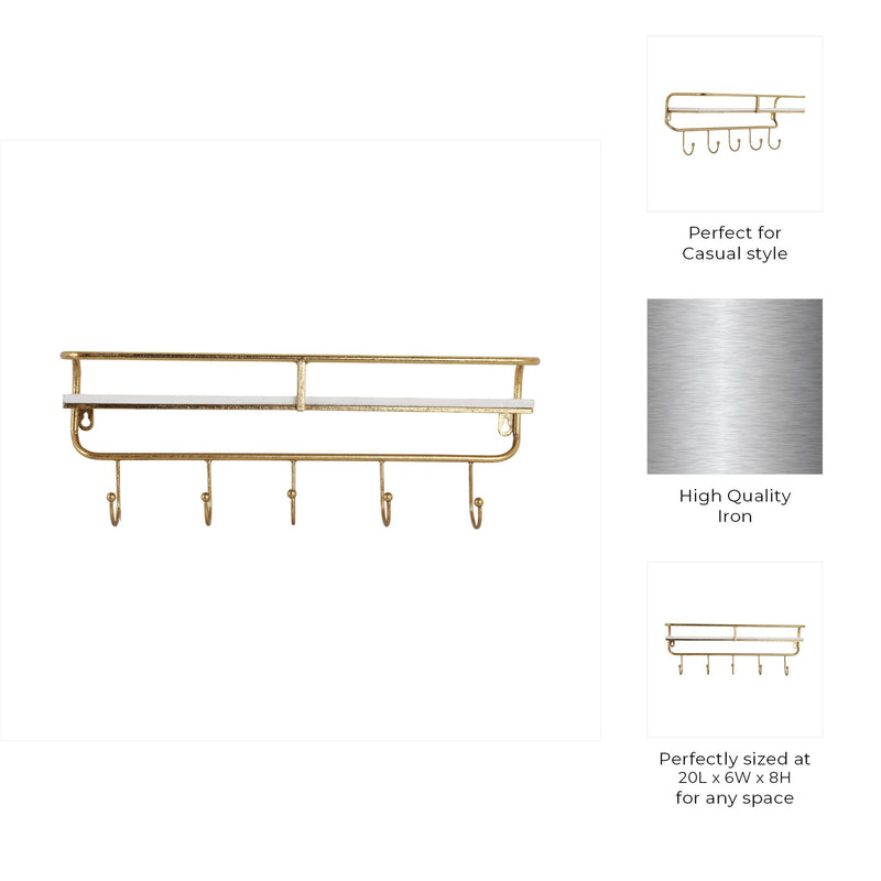 metal-wood-20-5-hook-wall-shelf-white-gold-8