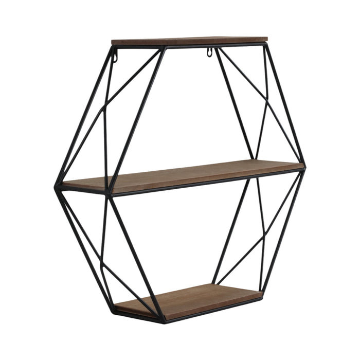 metal-wood-3-tier-hexagon-wall-shelf-brown-black-2