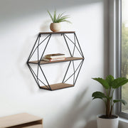 metal-wood-3-tier-hexagon-wall-shelf-brown-black-9