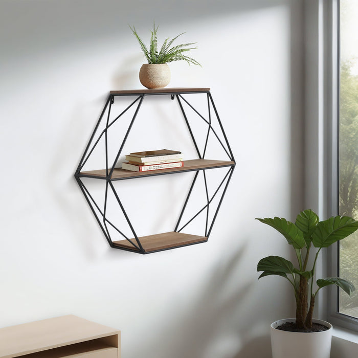 metal-wood-3-tier-hexagon-wall-shelf-brown-black-9