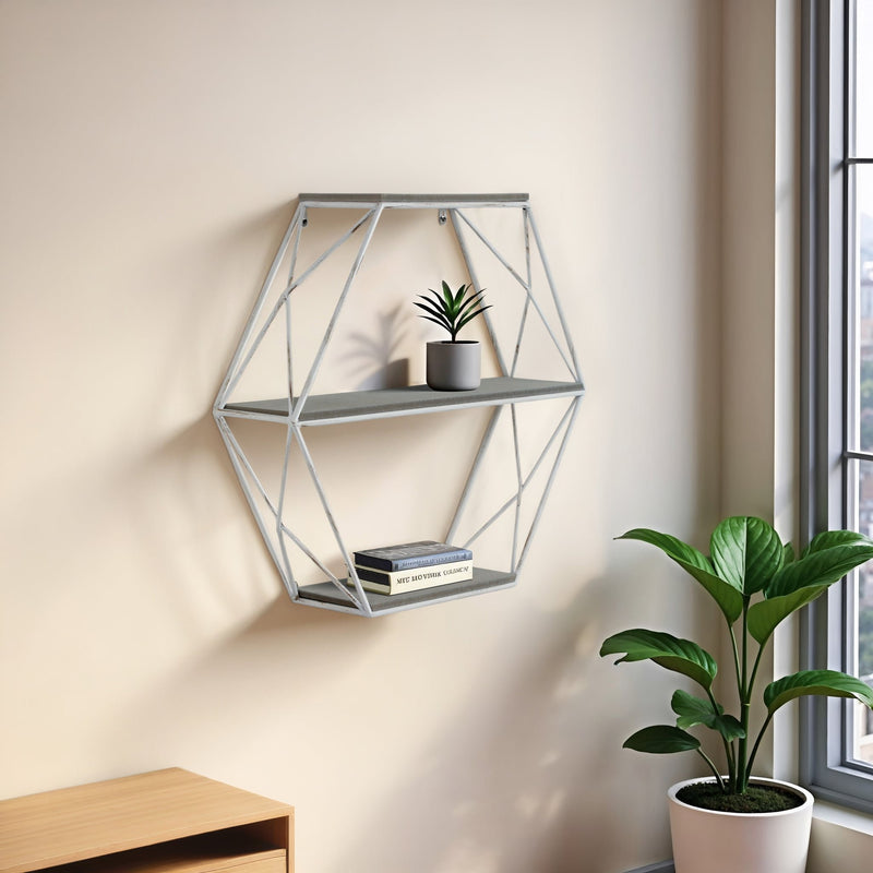 metal-wood-3-tier-hexagon-wall-shelf-gray-white-9