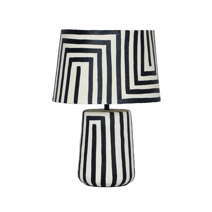 minori-black-striped-papier-mache-table-lamp-1