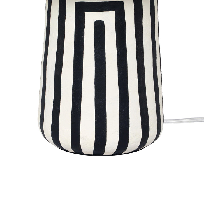 minori-black-striped-papier-mache-table-lamp-4
