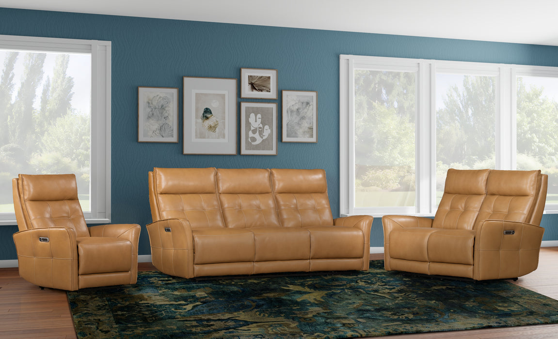 Parker Living Gershwin - Lucca Butterscotch Power Reclining Sofa Loveseat and Recliner