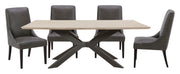 Parker House Crossings - Monaco Dining 86 In. Rectangular Dining Table With 4 Upholstered Chairs - DMON-5PC-86REC-DSIE-CPSL