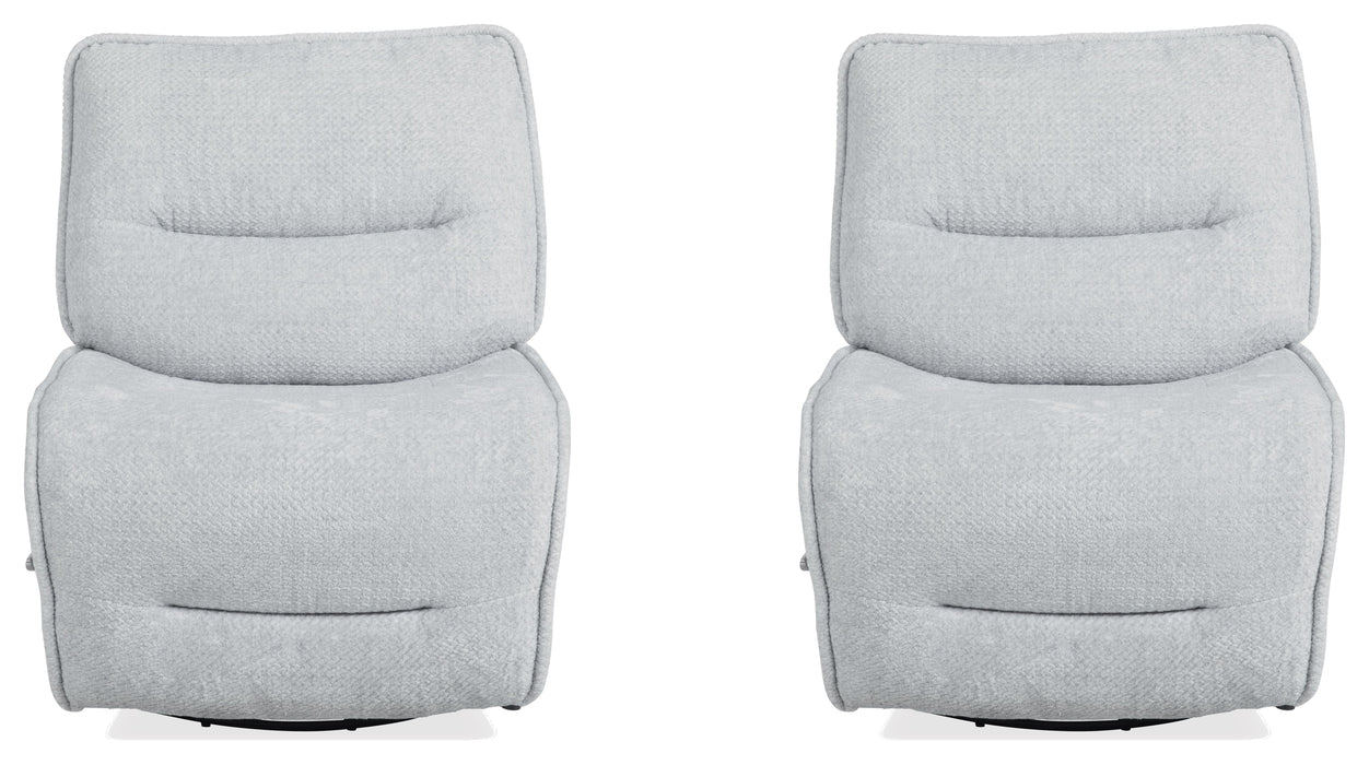Parker Living Leo - Silver Fox Armless Recliner Two Pack