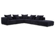 Parker Living Recess - Reptile Blue 6 Piece Modular Sectional