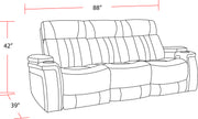 Parker Living Royce - Midnight Power Reclining Sofa Loveseat and Recliner