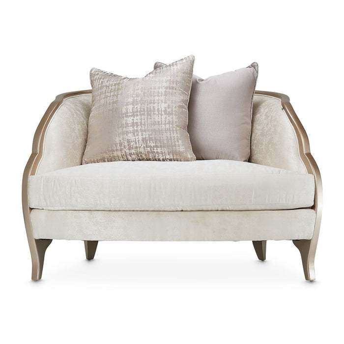 AICO Malibu Crest Chair & A Half in Chardonnay