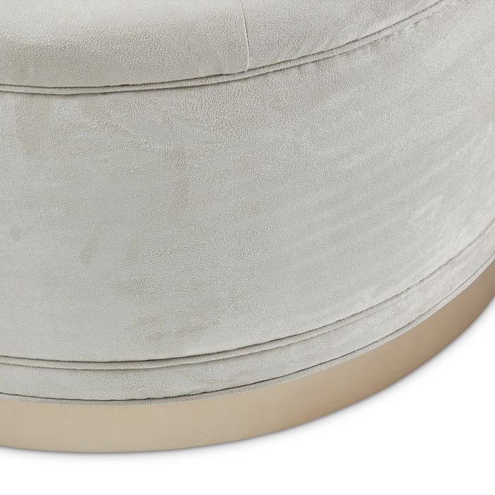 AICO Malibu Crest Cocktail Ottoman in Chardonnay