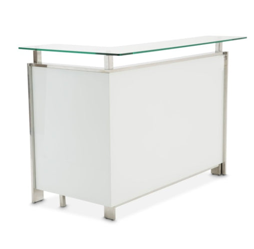 AICO Furniture State St. Bar Table in Glossy White