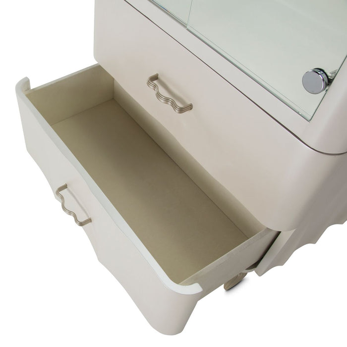 AICO London Place Display Cabinet in Creamy Pearl