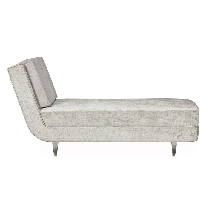 AICO Lanna Armless Chaise in Storm Silver Mist
