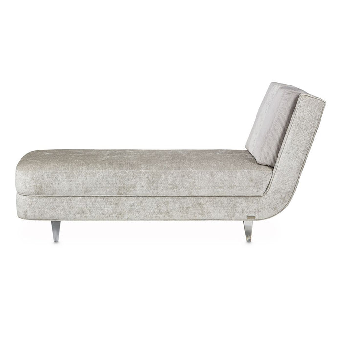 AICO Lanna Armless Chaise in Storm Silver Mist